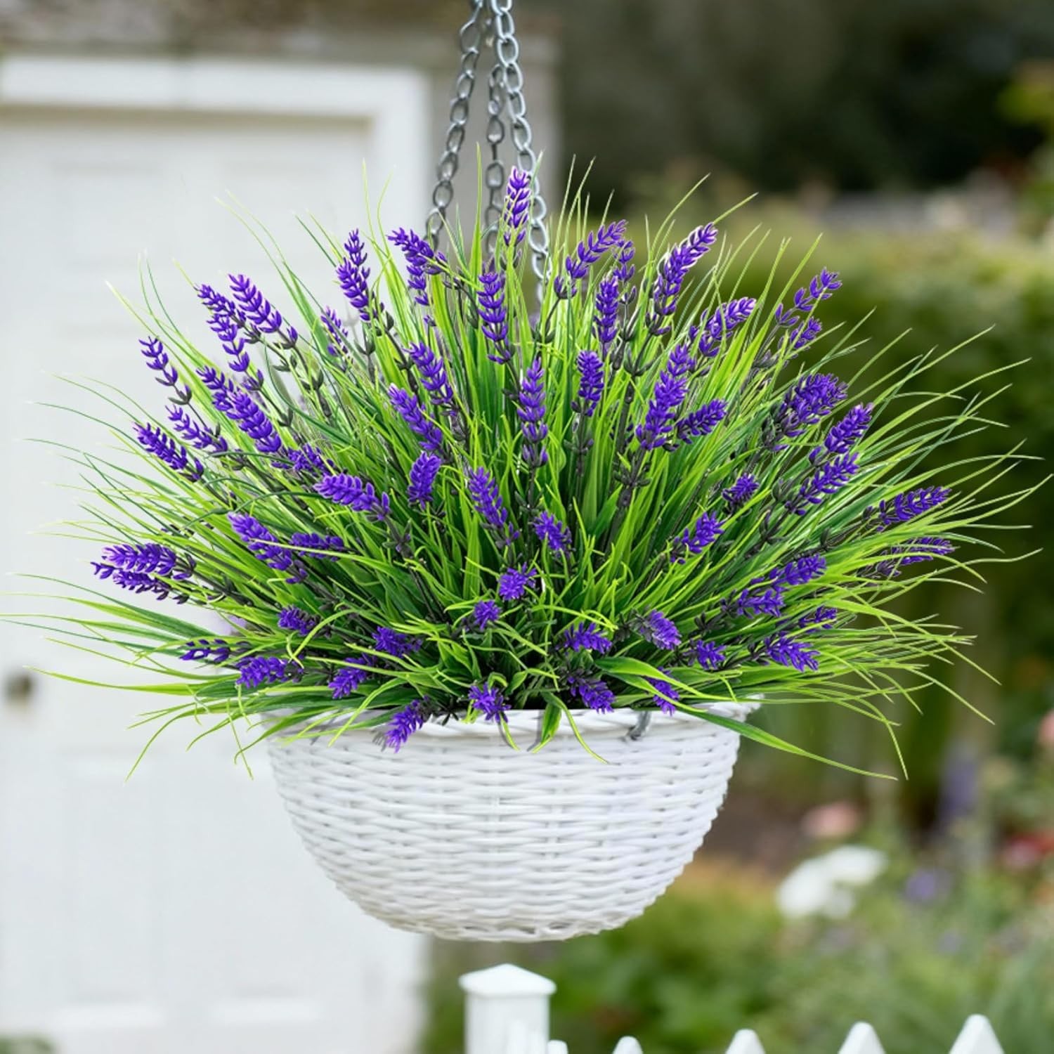 24 Bundles Artificial Plants Outdoor, Fake Lavender Flowers UV Resistant Faux…