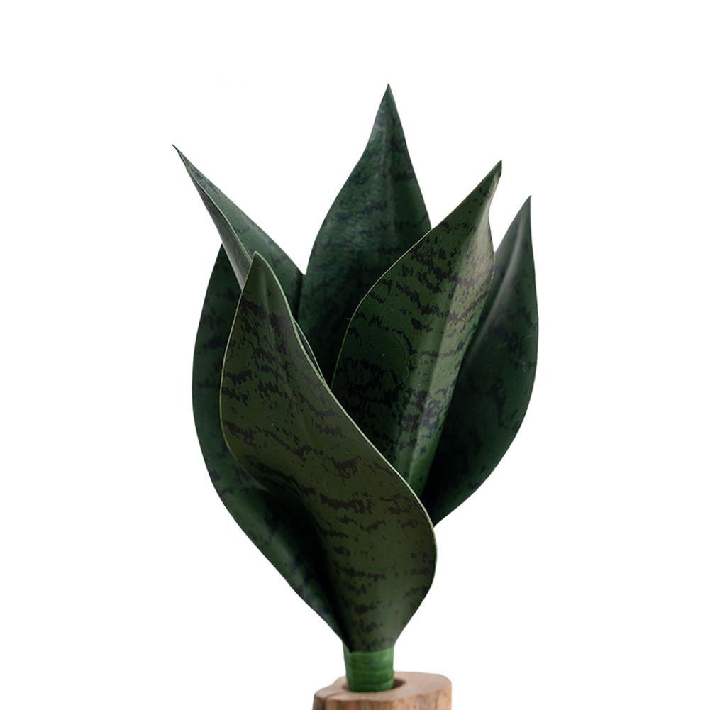 Artificial Snake Plant Soft PVC 25cm Realistic Look for Home Office Use