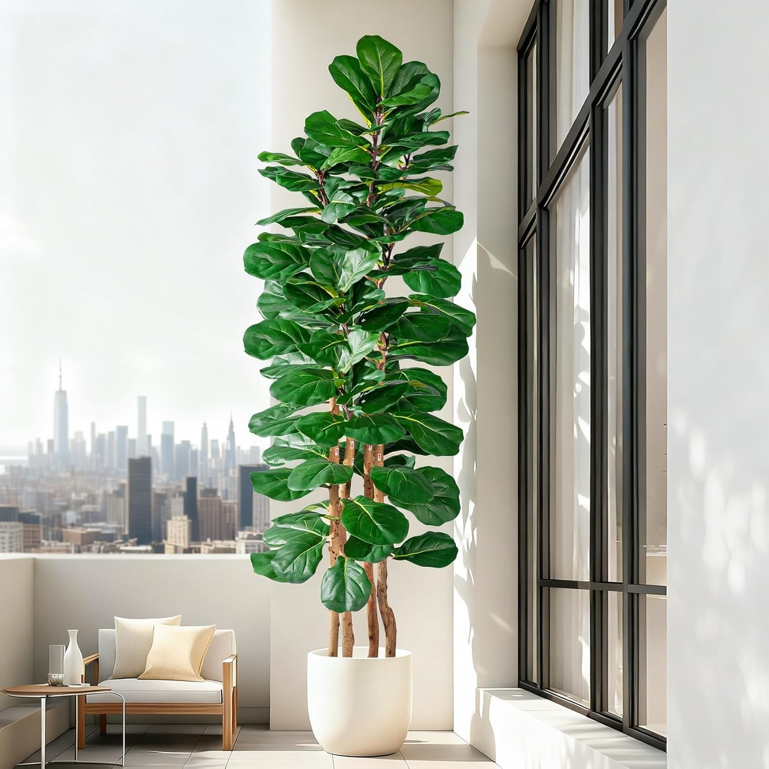 Faux Ficus Tree 6FT Indoor Realistic Leaves