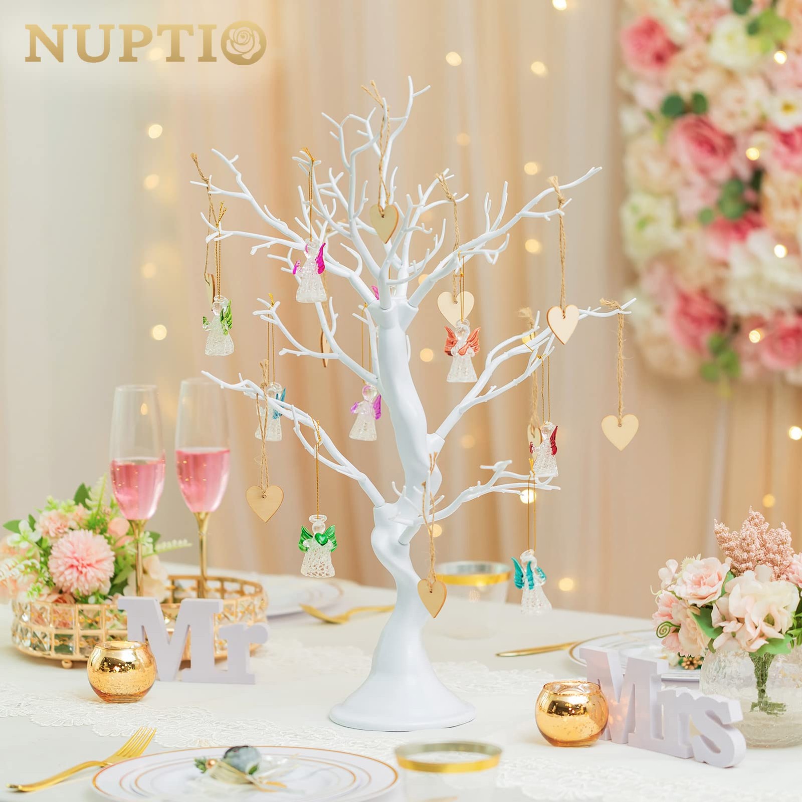 Nuptio White Christmas Tree Branch Artificial 22.8 1ft 11in – 1 Pc,