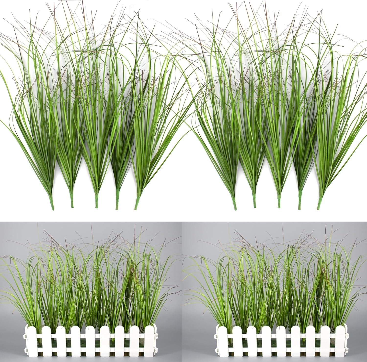 10PCS UV Resistant Artificial Grass Plants – Perfect for Indoor & Outdoor Decor