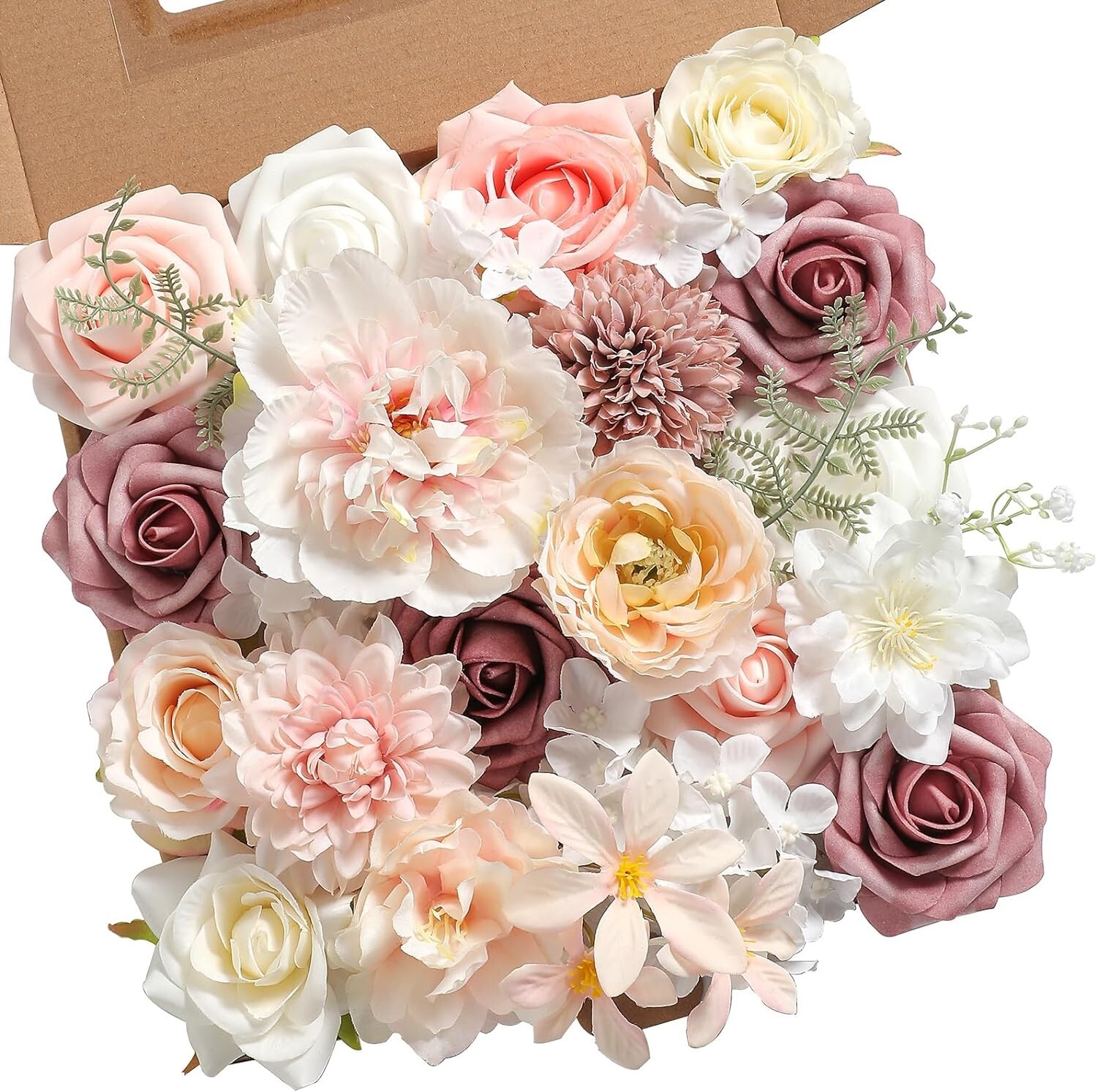 Artificial Flowers DIY Bridal Wedding Hand Bouquet (Pink Mauve)