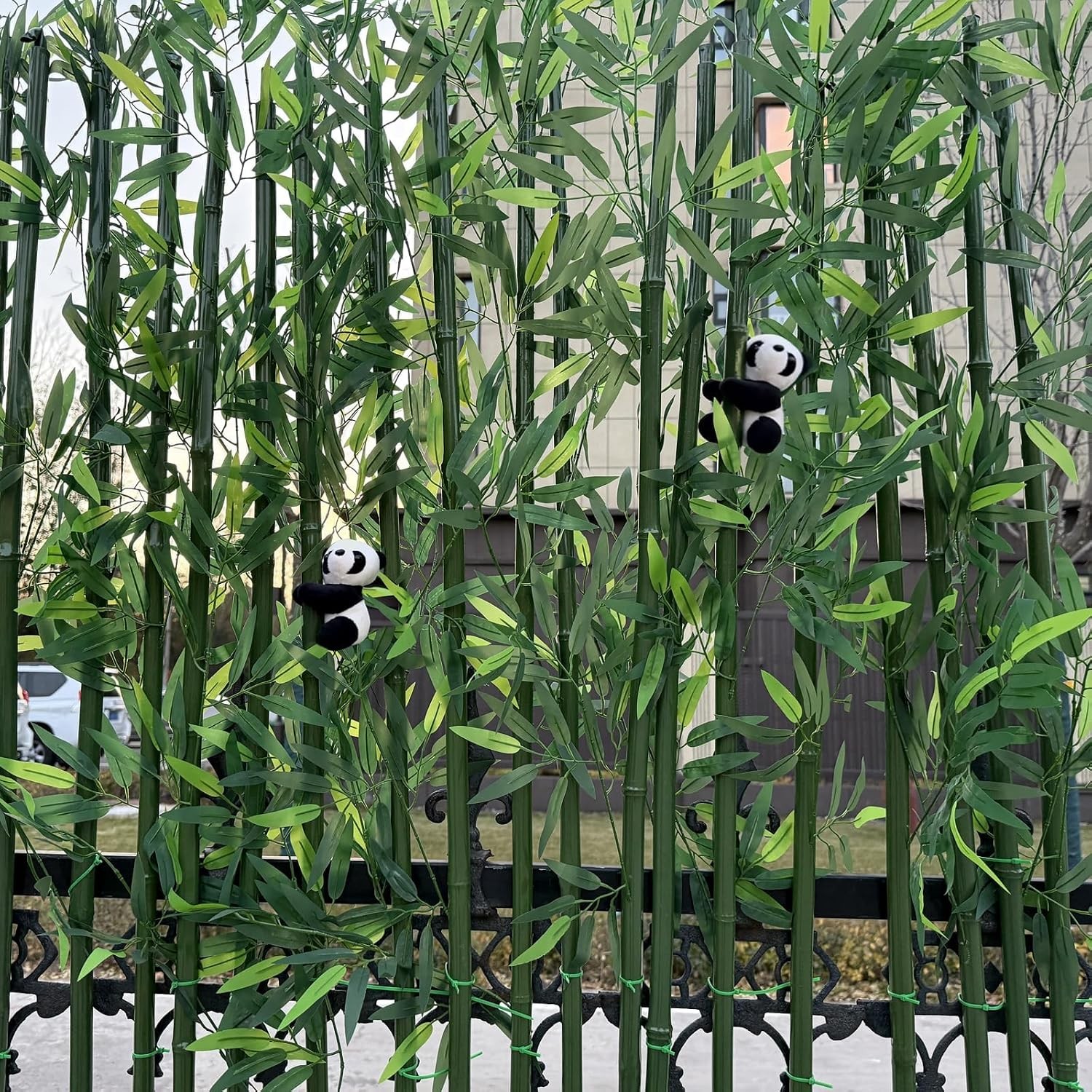 4FT Artificial Green Bamboo Decorative Plant Faux Outdoor Artificial Bamboo
