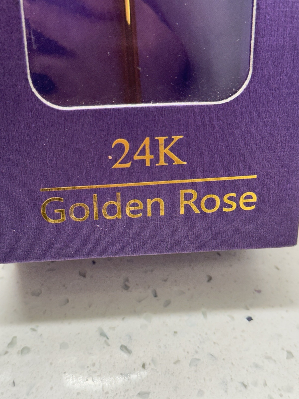 Flower Present Colorful Golden Foil Rose with Luxury Gift Box 24K Gold Plated