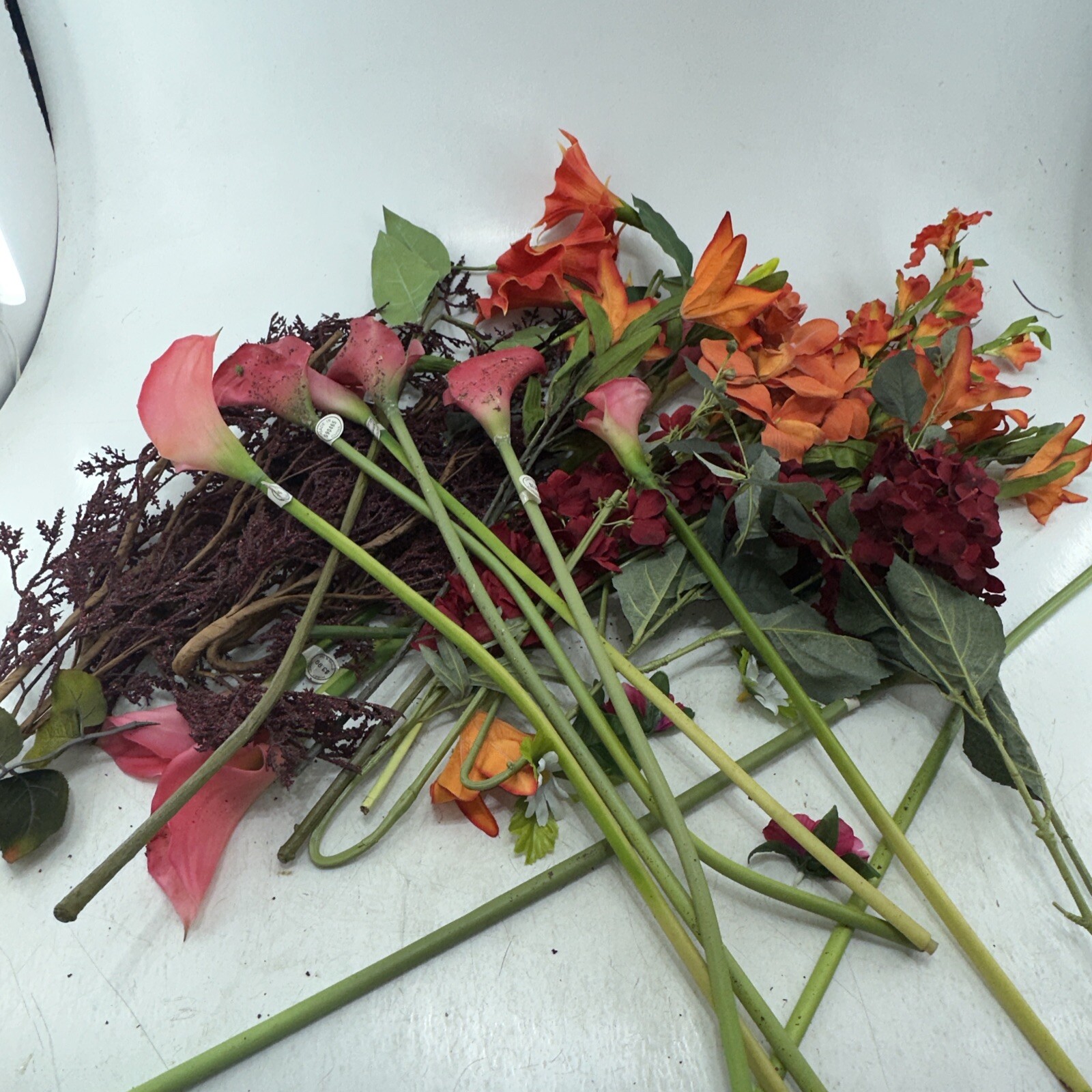 Artificial Flowers Mixed Lot Foliage Leaves Flowers Decor Wedding Party Holiday