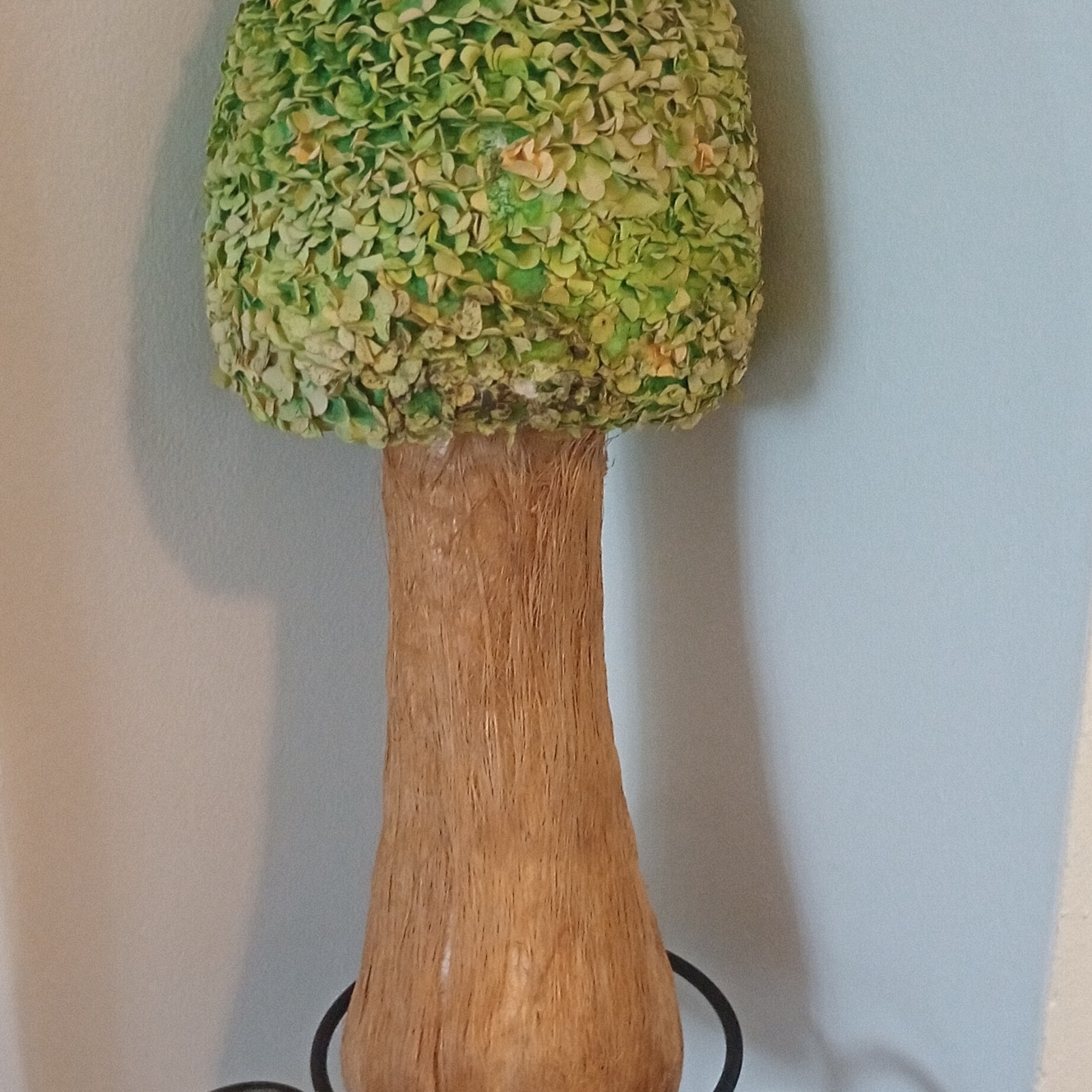 Artificial Boxwood Topiary Tree, Green Foliage with Wood Trunk