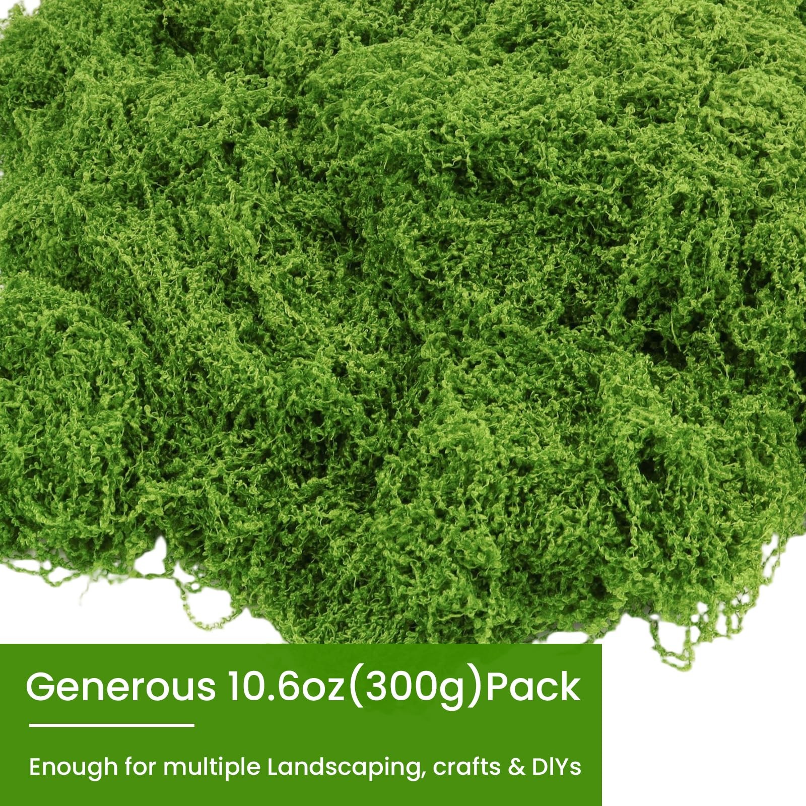 Artificial Moss 10.6 Oz Fake Green For Crafts Potted Plants Fairy Garden DIY