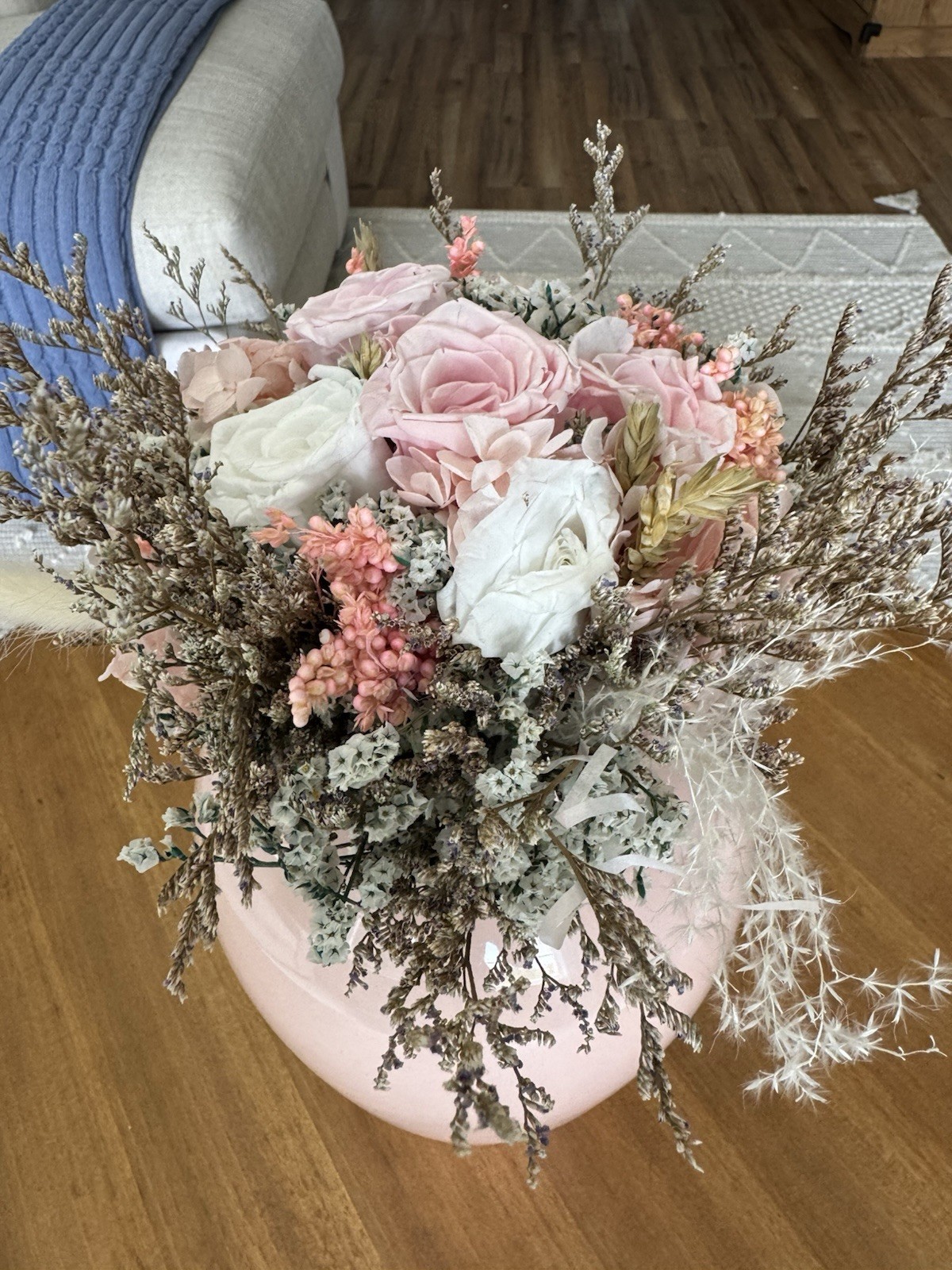 Preserved Flowers Bucket, Bridal Bucket, Preserved Flowers Gift