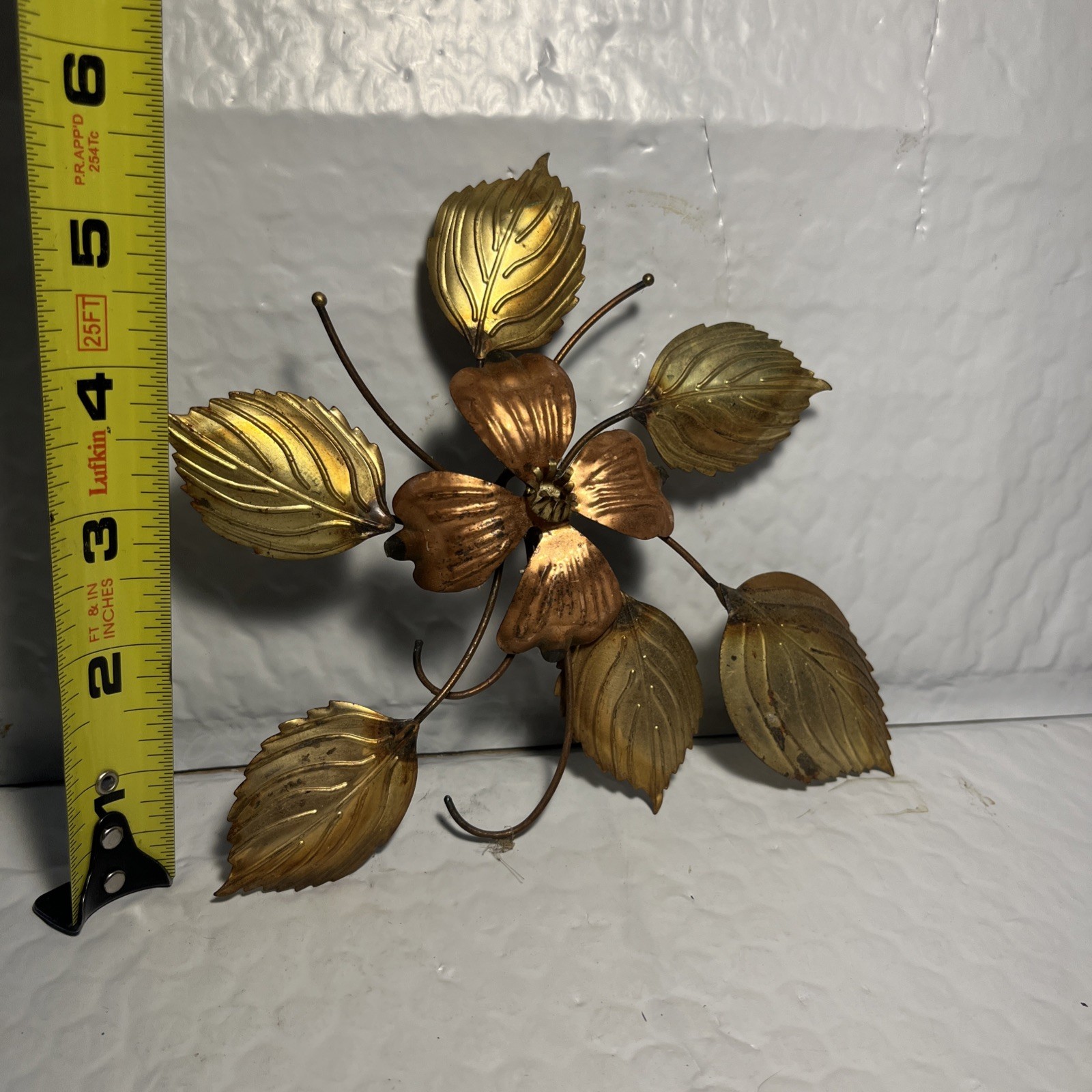 Cute Metal Floral Flower Leaf Wall Accent Decoration
