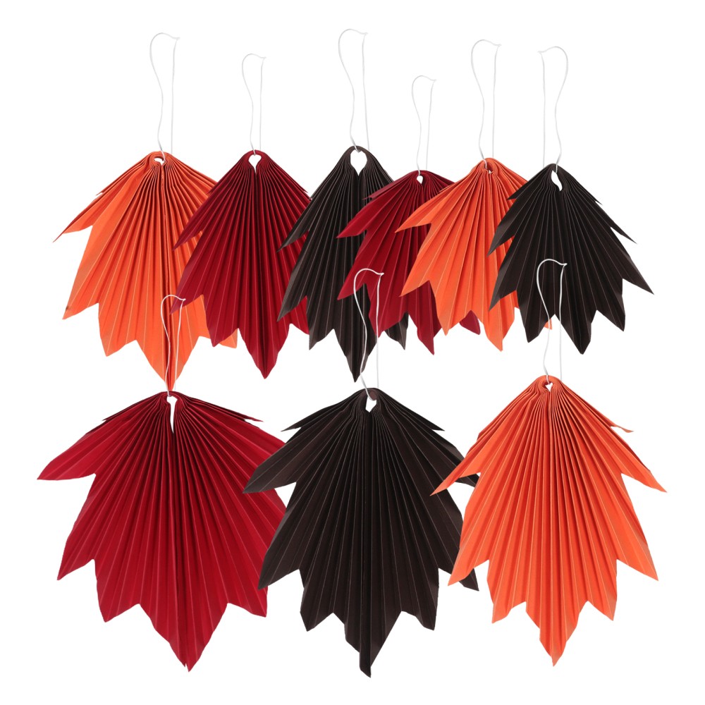 9 Pcs Autumn Decorative Hanging Decorations Leaves Maple Leaf Wall Art