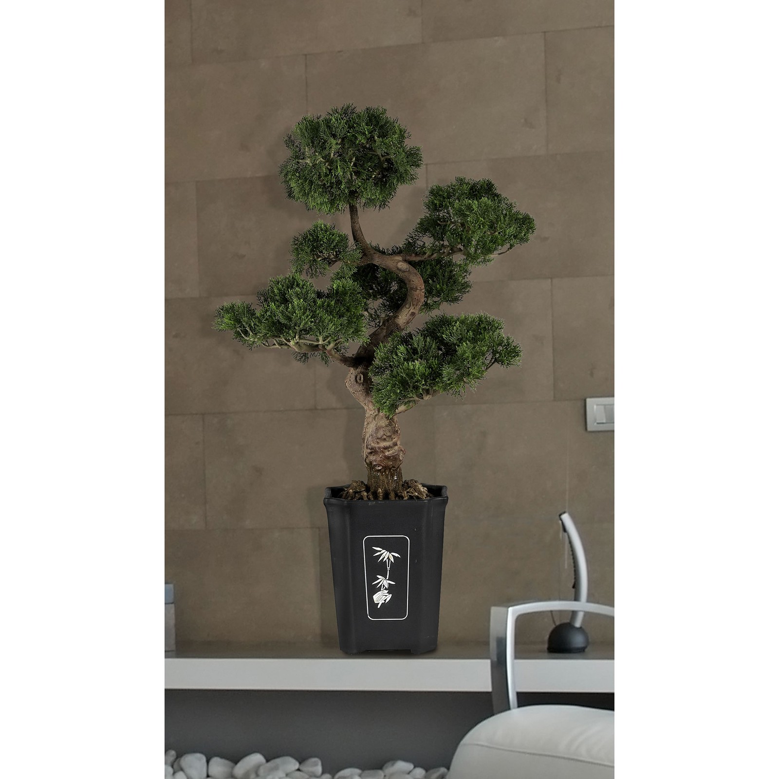 Nearly Natural 36″ Cedar Bonsai Silk Plant in Green