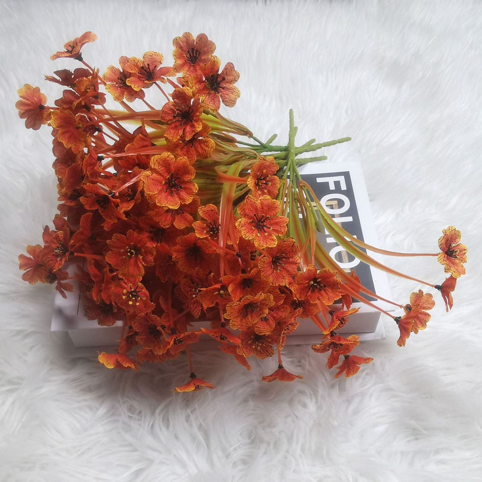 ↑10pcs Artificial Fall Flowers Real Looking Vibrant Colors No Fade Fall Fake
