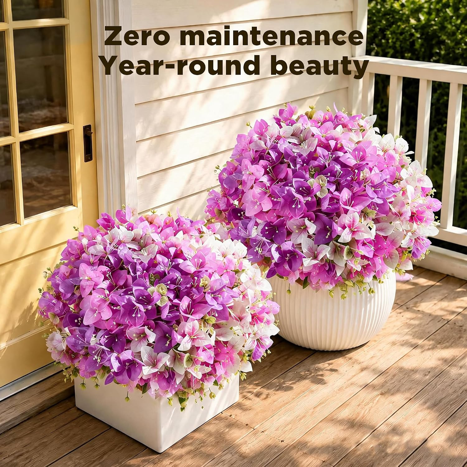 Realistic UV-Resistant Bougainvillea Flowers – 9 Bundles for Outdoor Decor