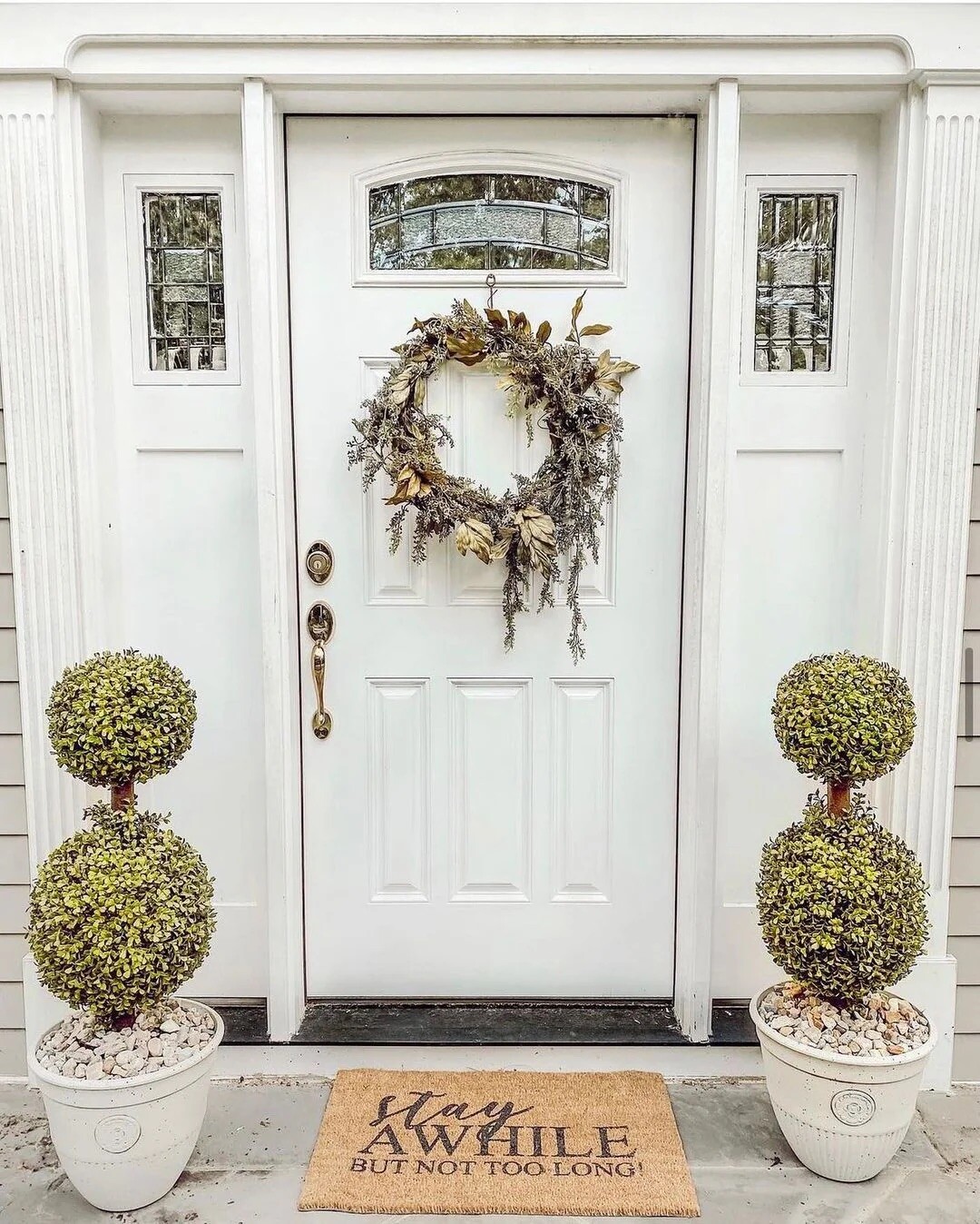 35” Boxwood Double Topiary Artificial Tree (Indoor/Outdoor). Retail $109