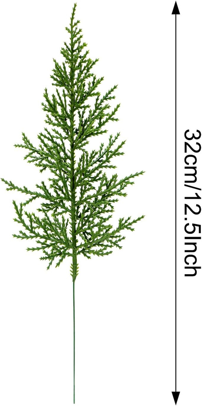 24PCS Artificial Pine Needles Branches Real Touch Greenery Stems Cedar Pine Spri