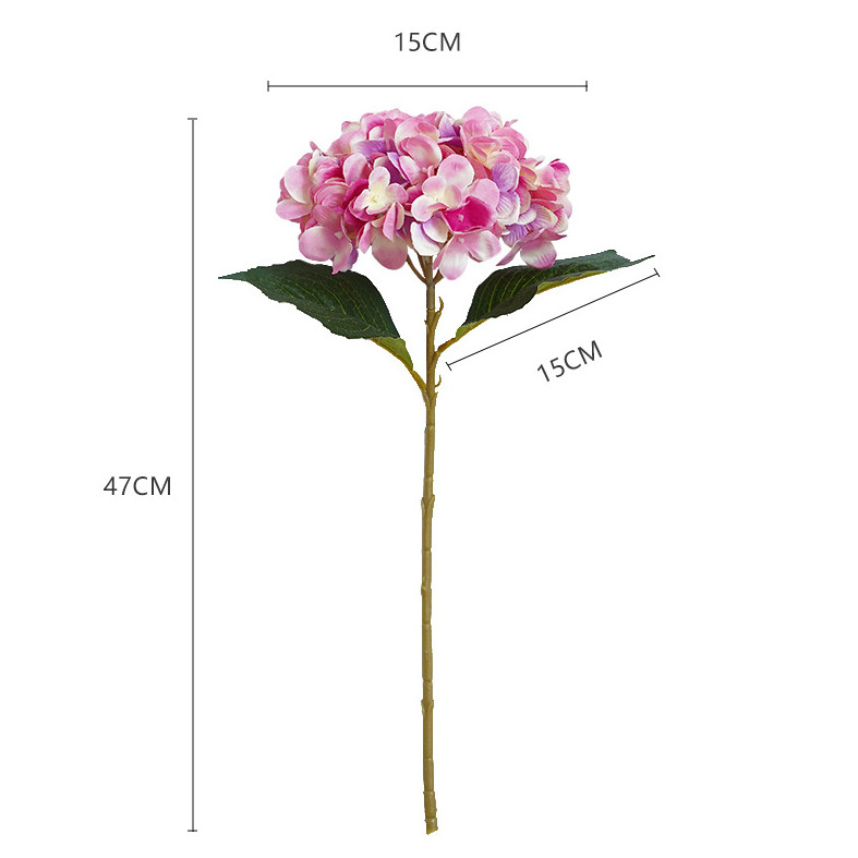 5 pcs Hydrangea Artificial 18″ Royal Real Touch Hydrangea Heads with Stems
