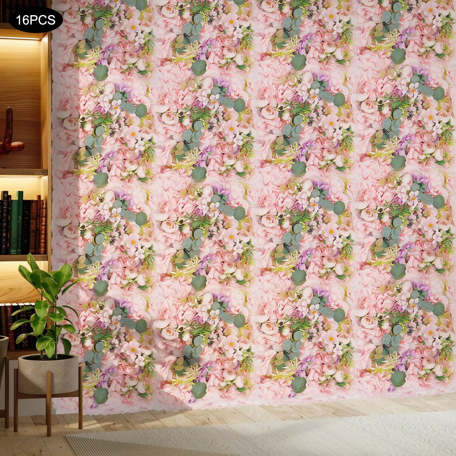 Artificial Flower Wall Panels, 16 PCS Flower Wall Panels Wall Decoration