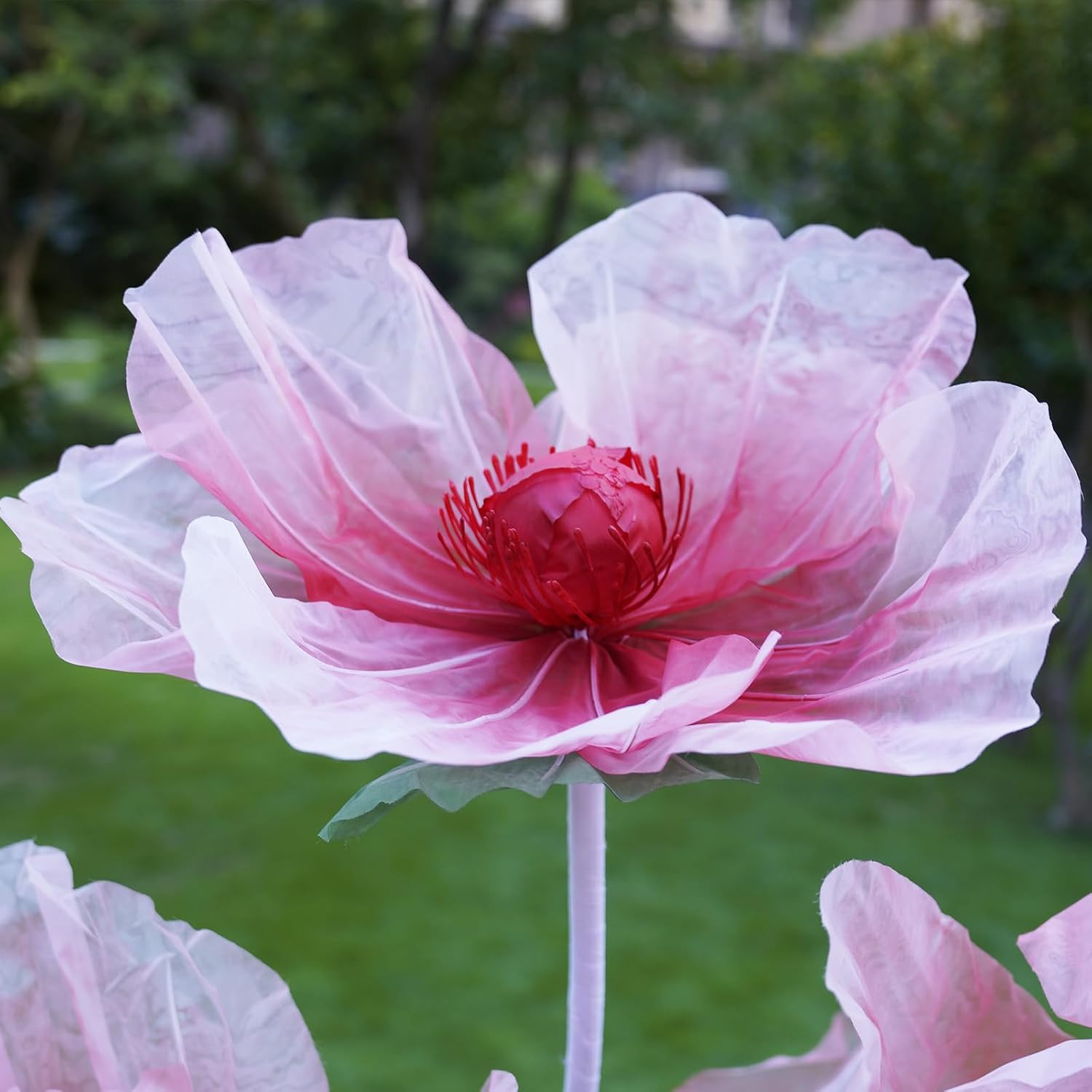 Giant Artificial Flower Decor with Stand,Oversized Freestanding Gradient Stateme