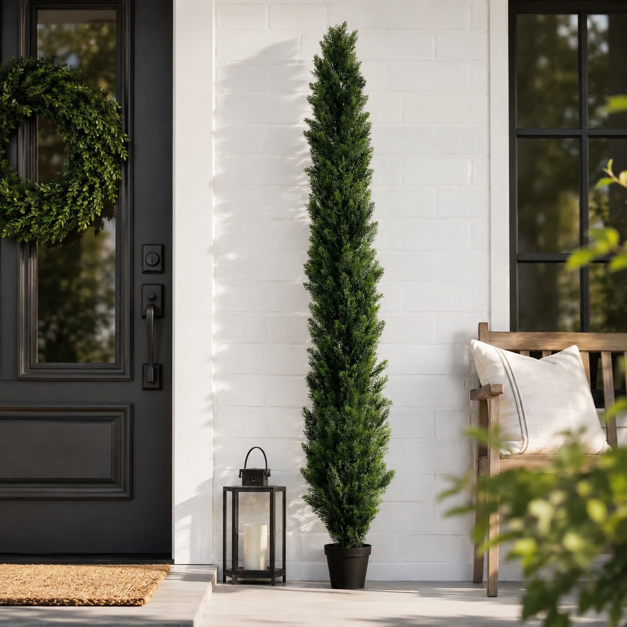 8FT Topiary Cedar Pine Artificial Tree Home Decor UV (Indoor/Outdoor)