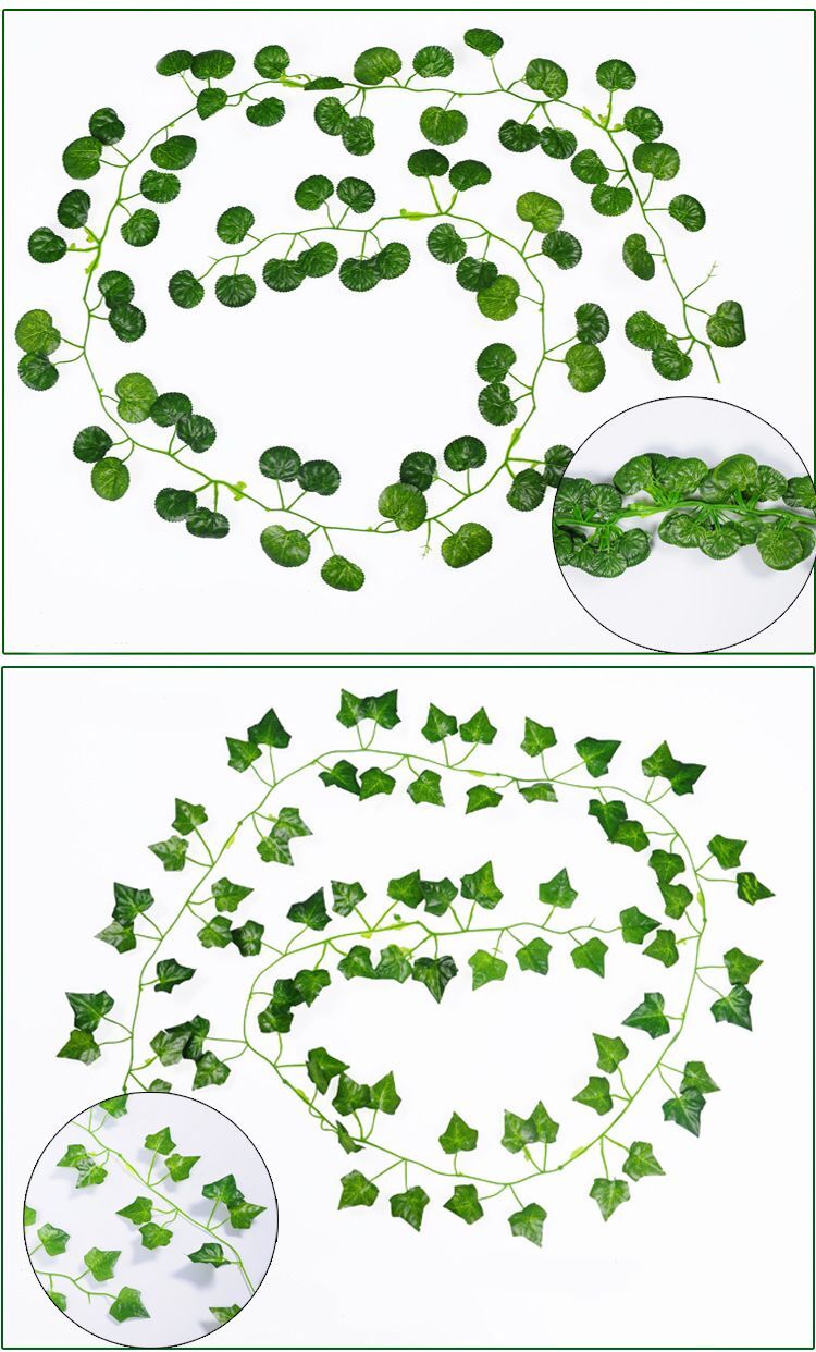 200cm Artificial Green Leaf Ivy Vine Hanging Decor For Indoor Home Ornament NEW