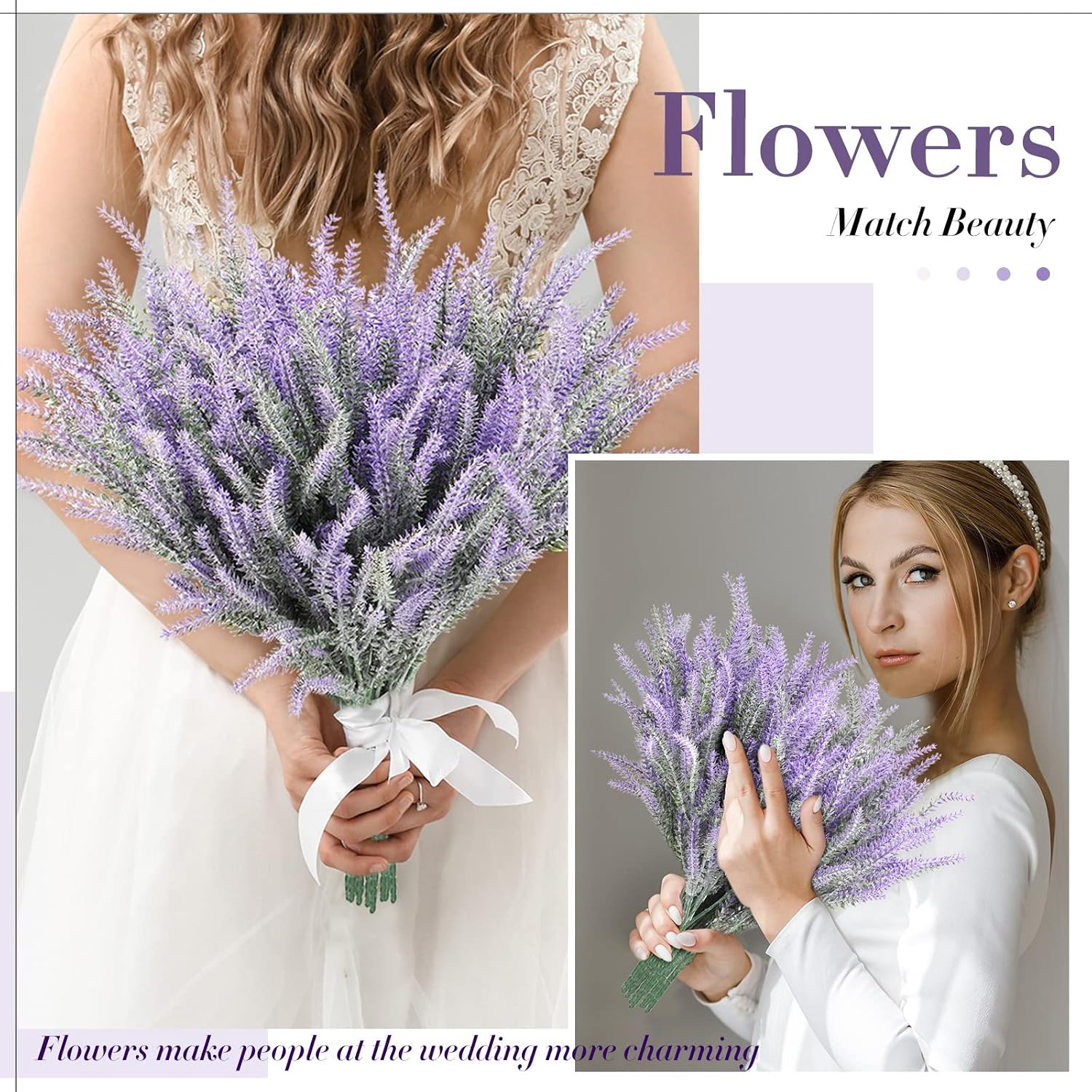 80 UV Resistant Artificial Lavender Flowers for Indoor & Outdoor Decor