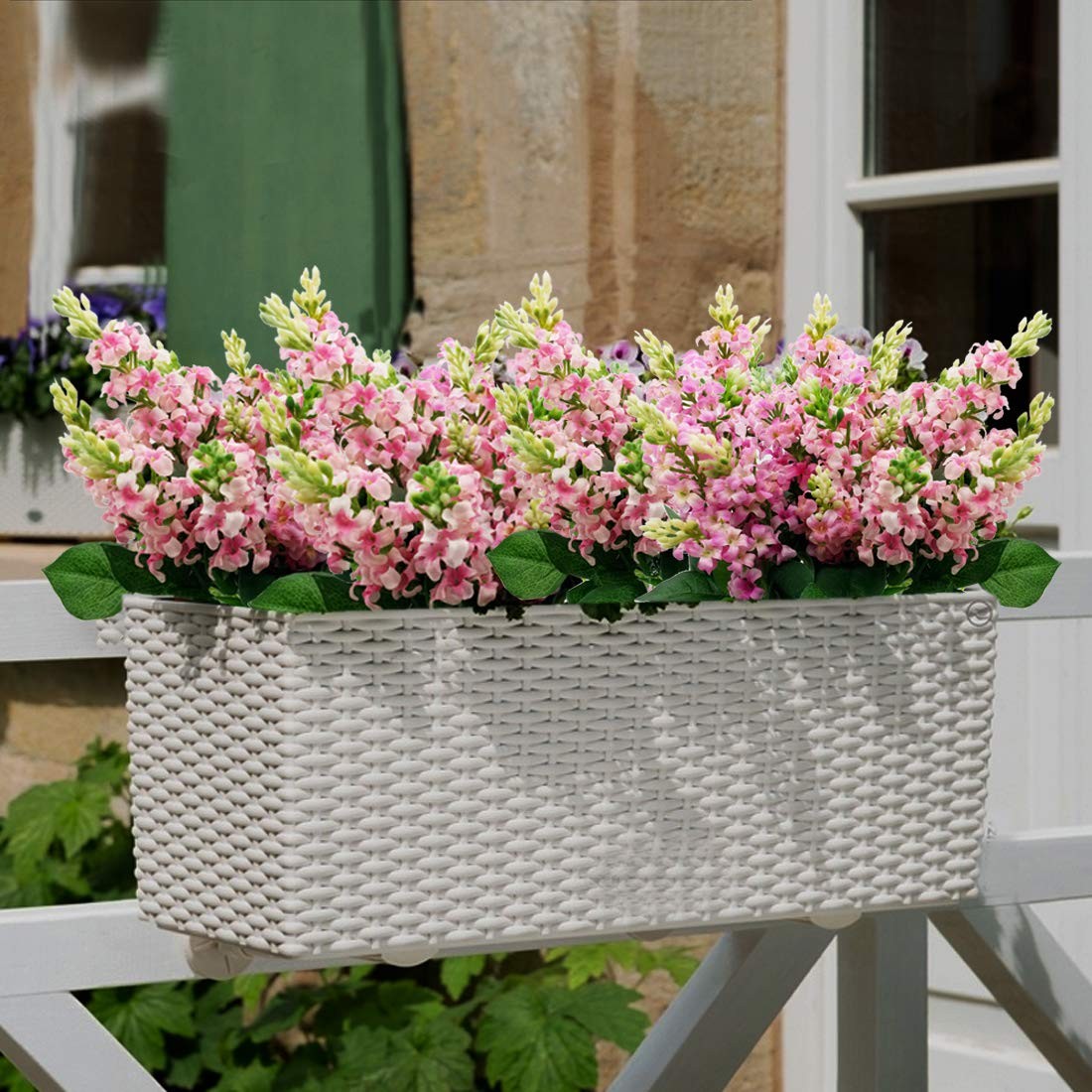 Artificial Fake Flowers Silk Plastic Plant Arrangement for Home Indoor Outdoo…