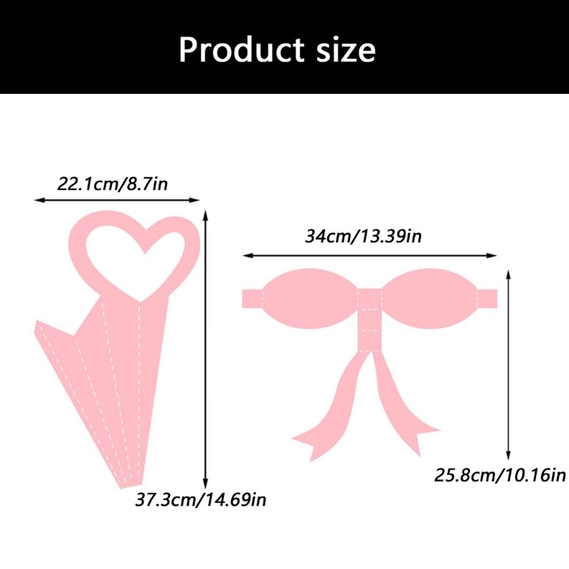 Romance Bowknot Design DIY Flower Bouquet Packaging Box for Valentines Gift
