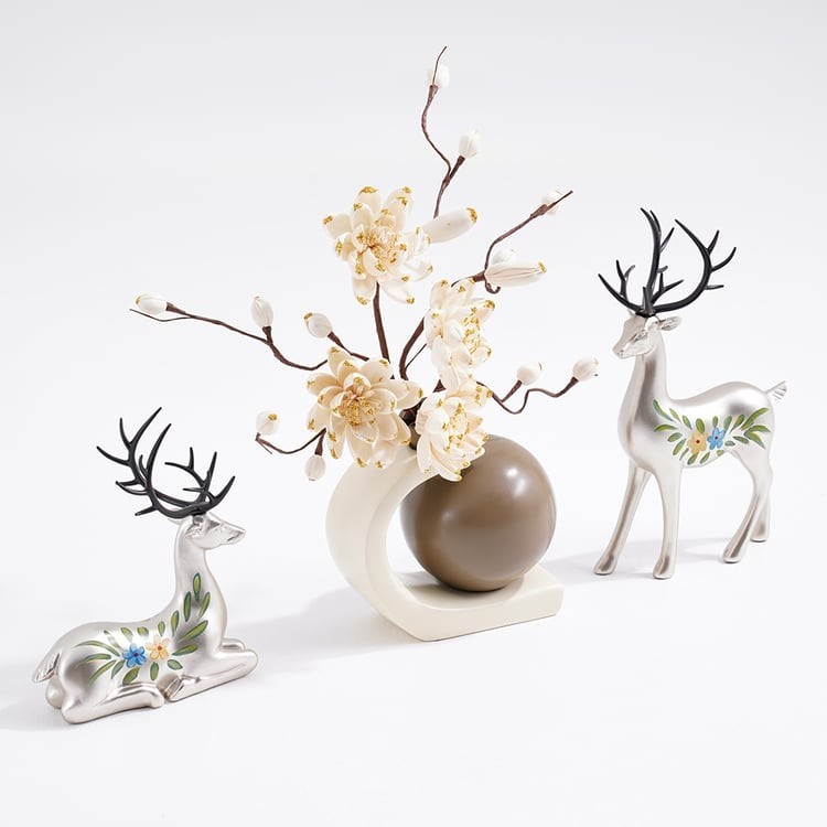 Silver Deer Decor Gold Artificial Flower Centerpiece Luxury Home Table Decor