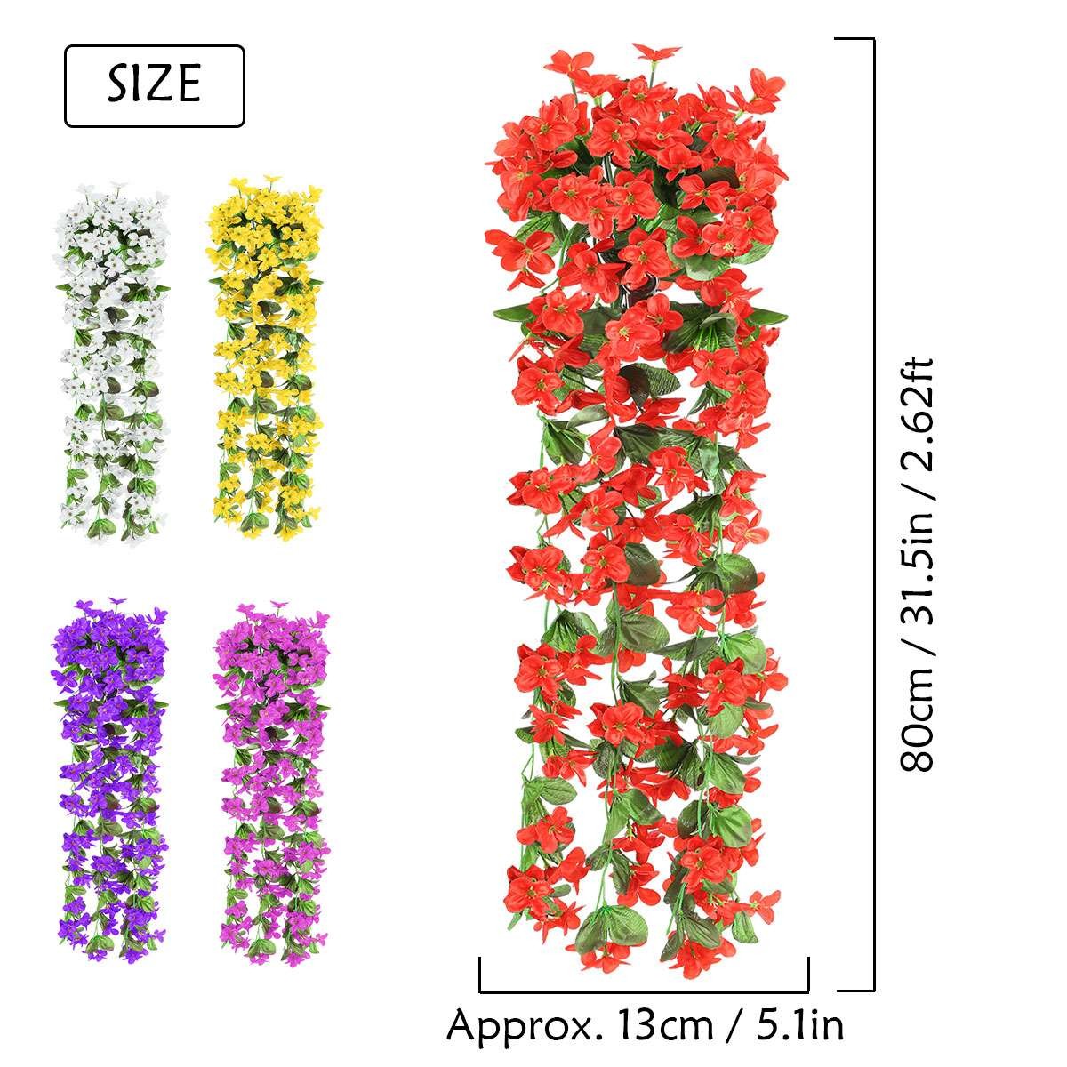 Fake Artificial Hanging Flowers Vine Plant Home Garden Decor Outdoor Indoor LOT
