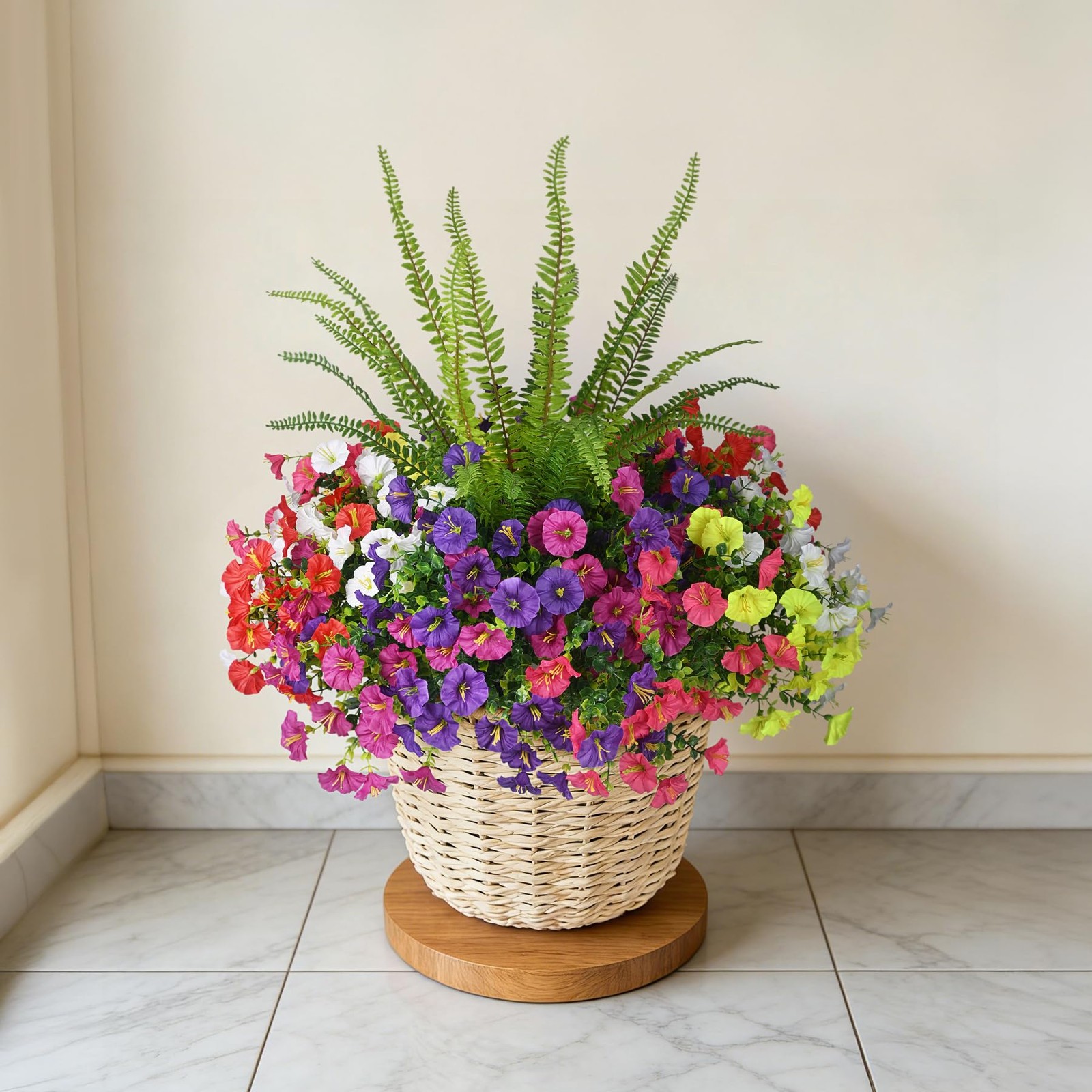 Hrobek Artificial Flowers for Outdoors Faux Plants Outside Indoor,UV Resistan…