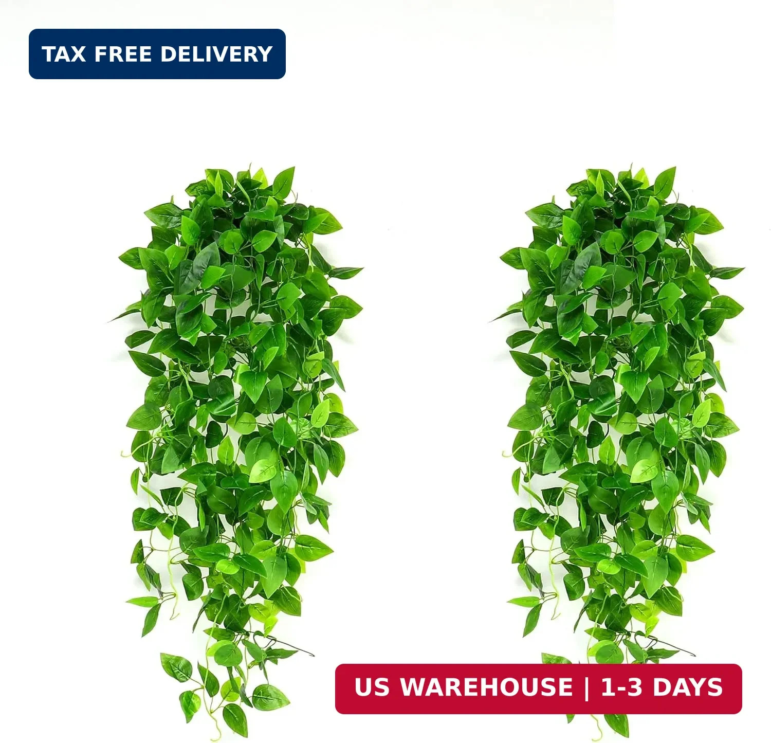 Fake Hanging Plants 2pcs Artificial Hanging Plant for Indoor Outdoor Faux Pothos