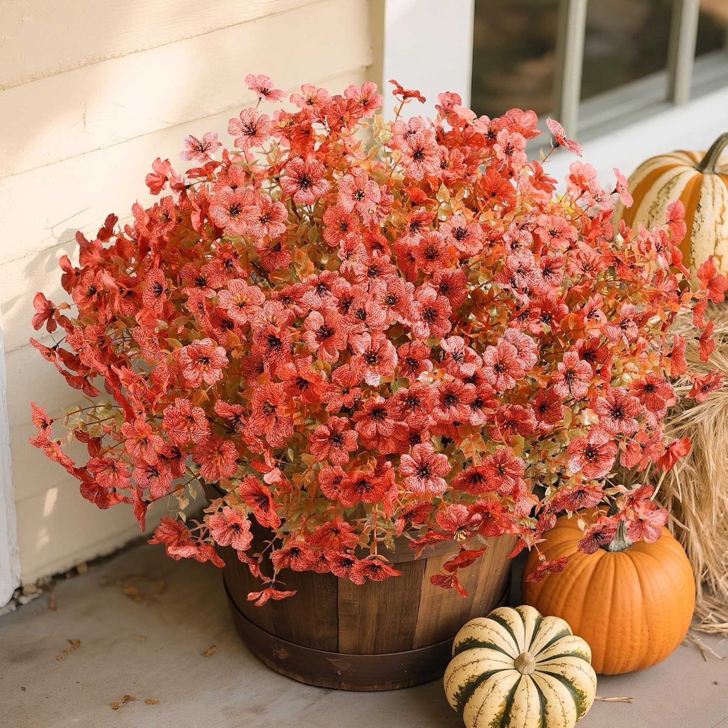 Low Maintenance 12 Pack of Artificial Mums – Autumn Outdoor Décor Essentials