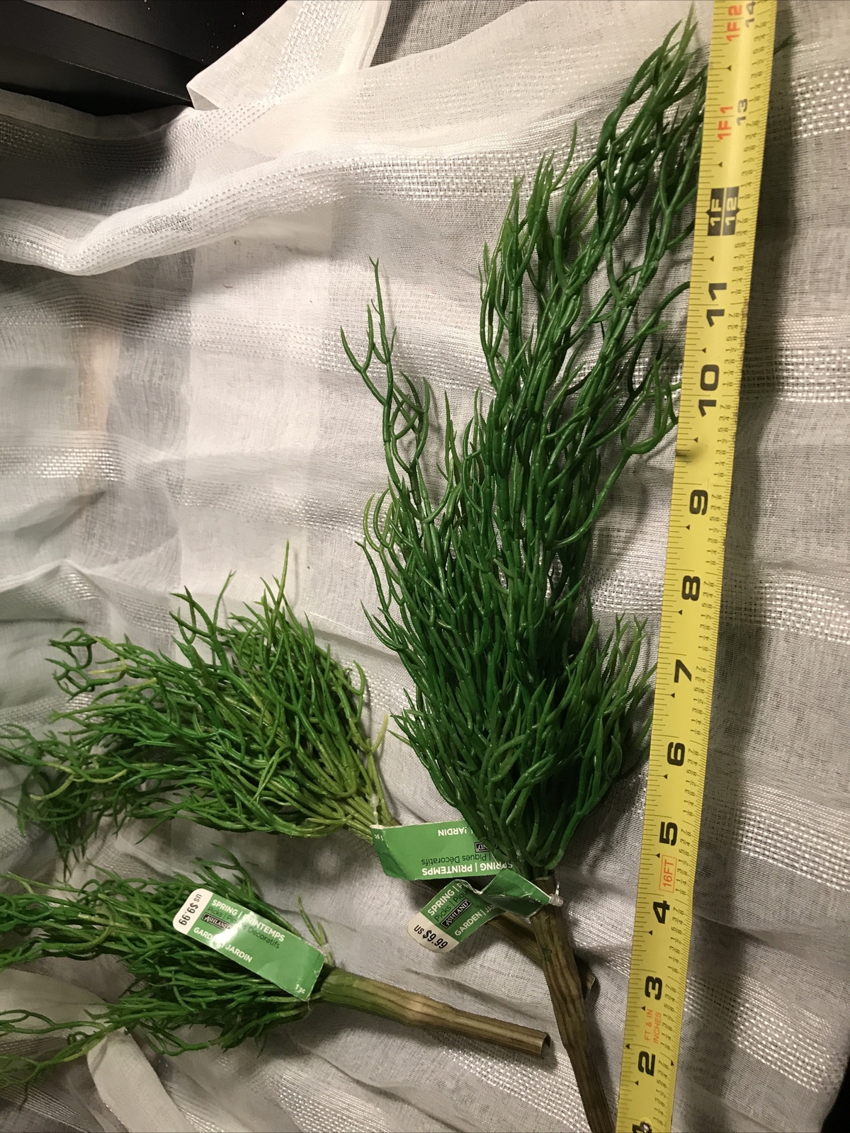Ashland FAUX GREENERY LOT of 3 Stems NEW Green Picks Foliage Decor Centerpiece