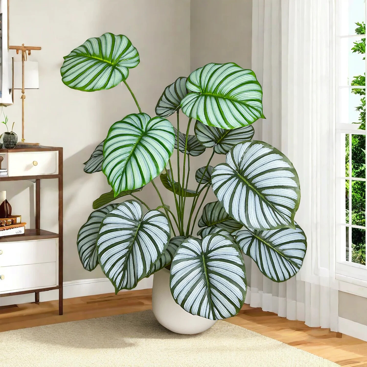 Plastic Monstera Plant Leaf Small fake plant New indoor home decor (without pot)