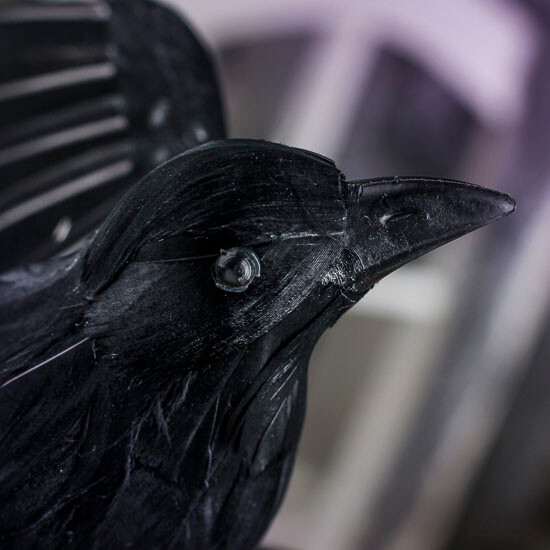 Factory Direct Craft Artificial Feathered Flying Raven Bird