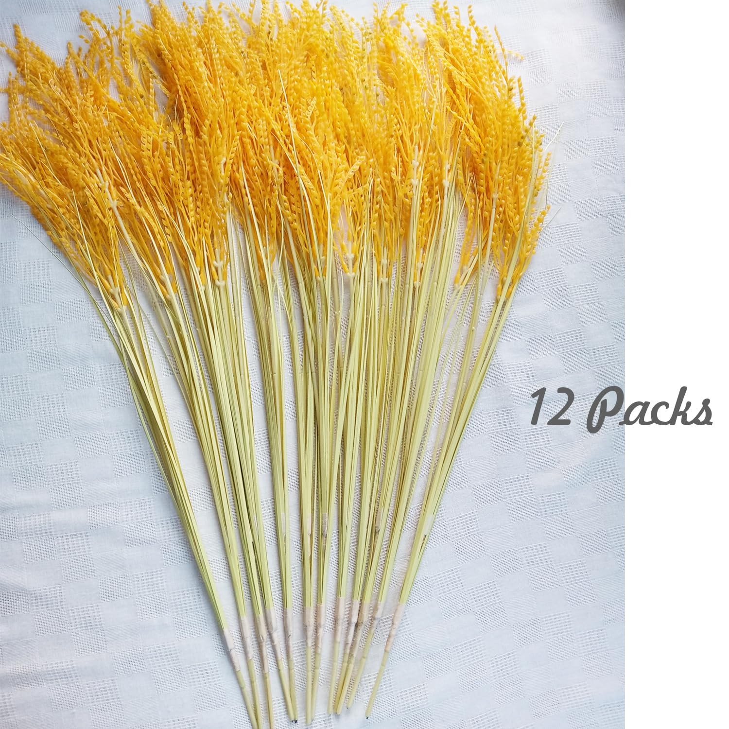 Fake Grain Plant Artificial Paddy Rice Flowers Yellow Natural Plants for Home…