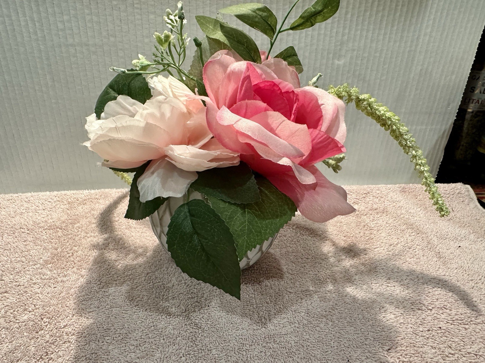 New with Tag Pink Flower Arrangement with Vase Ceramic Vase 10×10