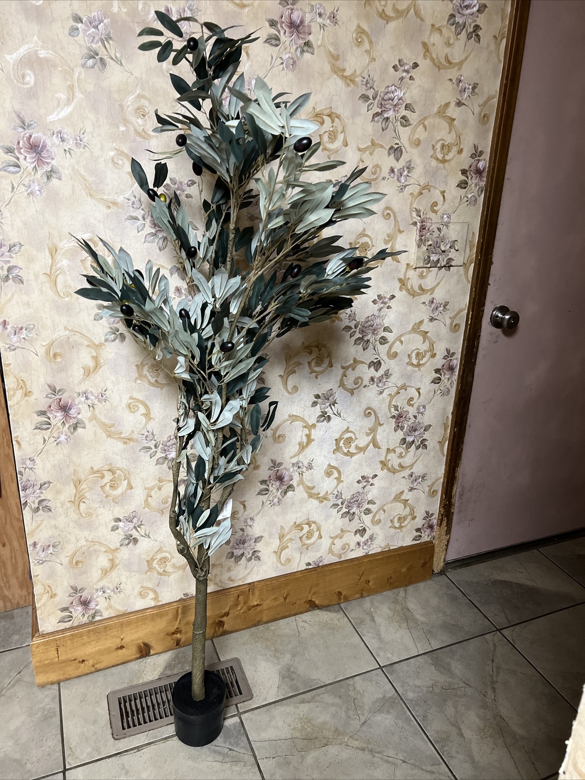 Olive Topiary Artificial Tree 5’ Home Garden Decor Valerie Parr Hill New