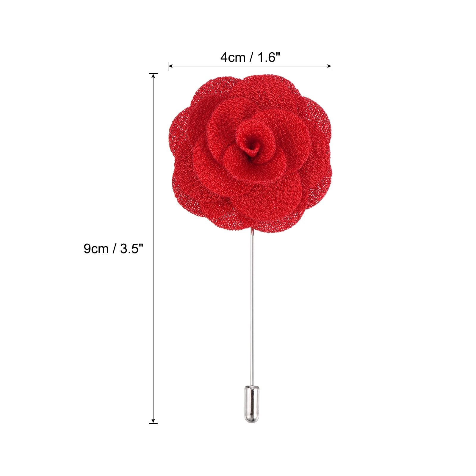 6 PCS Groom Boutonnieres Rose Pins Men Wedding Ceremony Anniversary Decoration