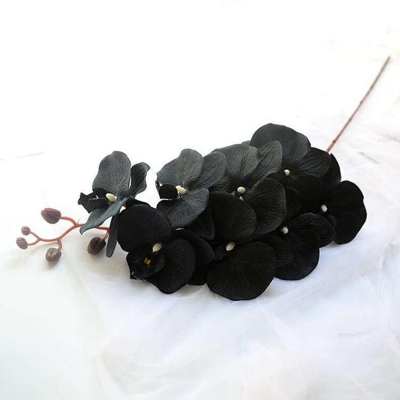 Black artificial Orchid butterfly flower wedding party home decoration