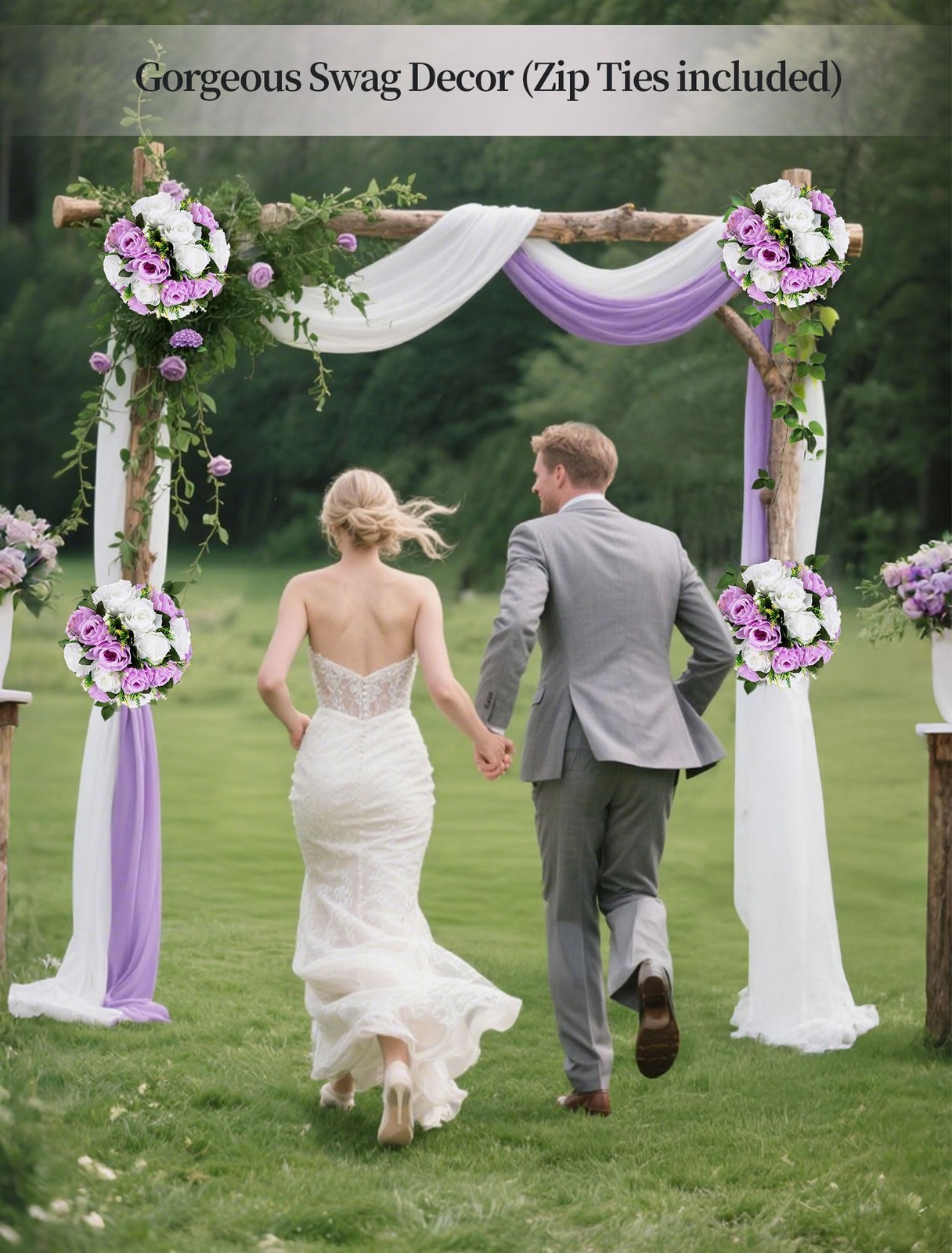 Lilac Purple Flowers Artificial: 2 Pcs Fake Roses Flower Balls Centerpiece fo…