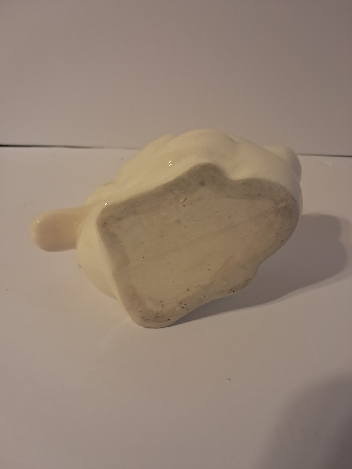 Vintage Style Ceramic Duck Planter Cream Off-White Figural Home Decor