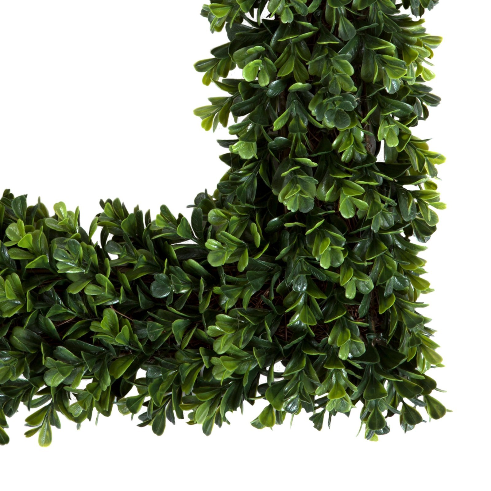 Set of 2 16.5-Inch Square Artificial Boxwood Wreaths – Year-Round Indoor/Outdoor