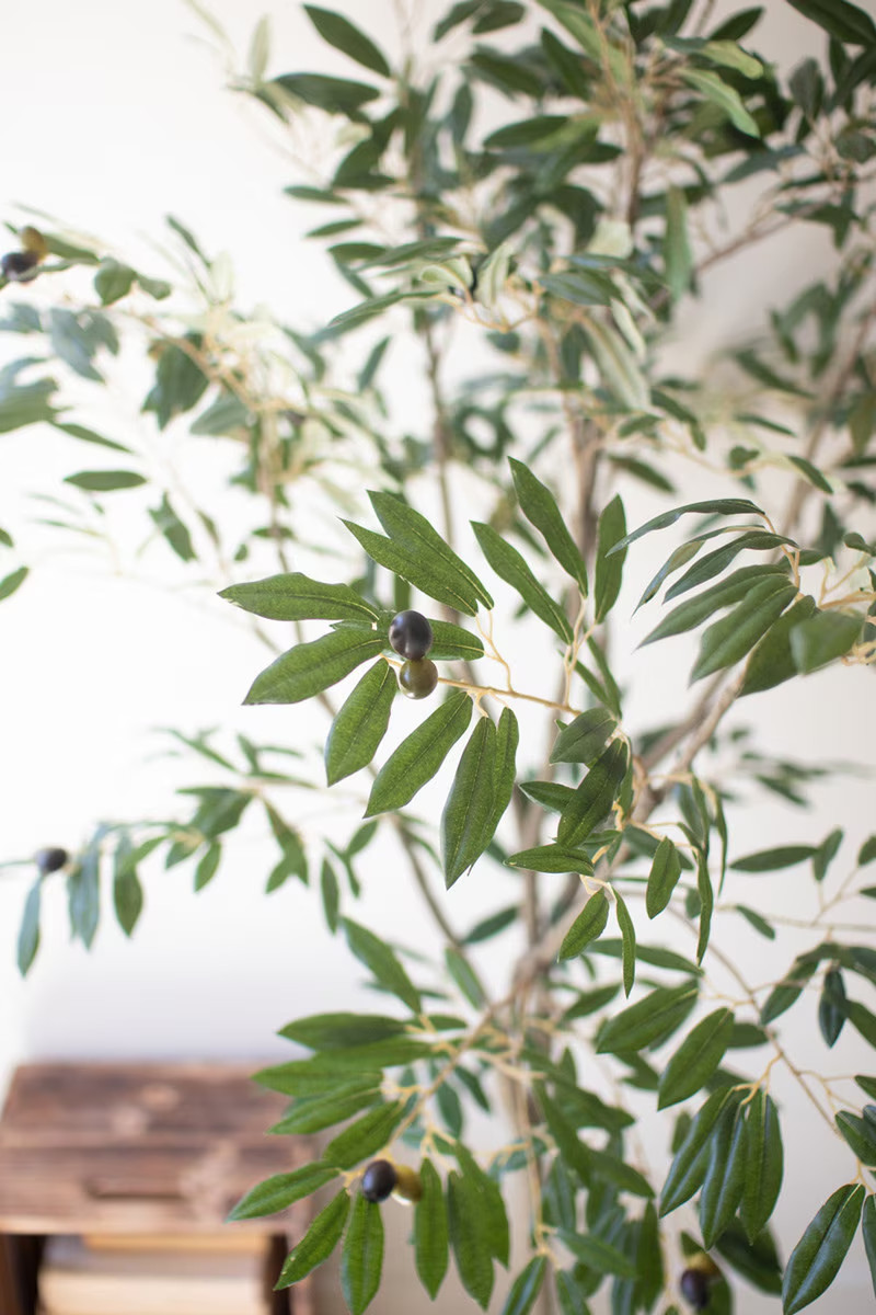 Artificial Olive Tree In Black Plastic Pot – Enhances Your Entryway Home Decor