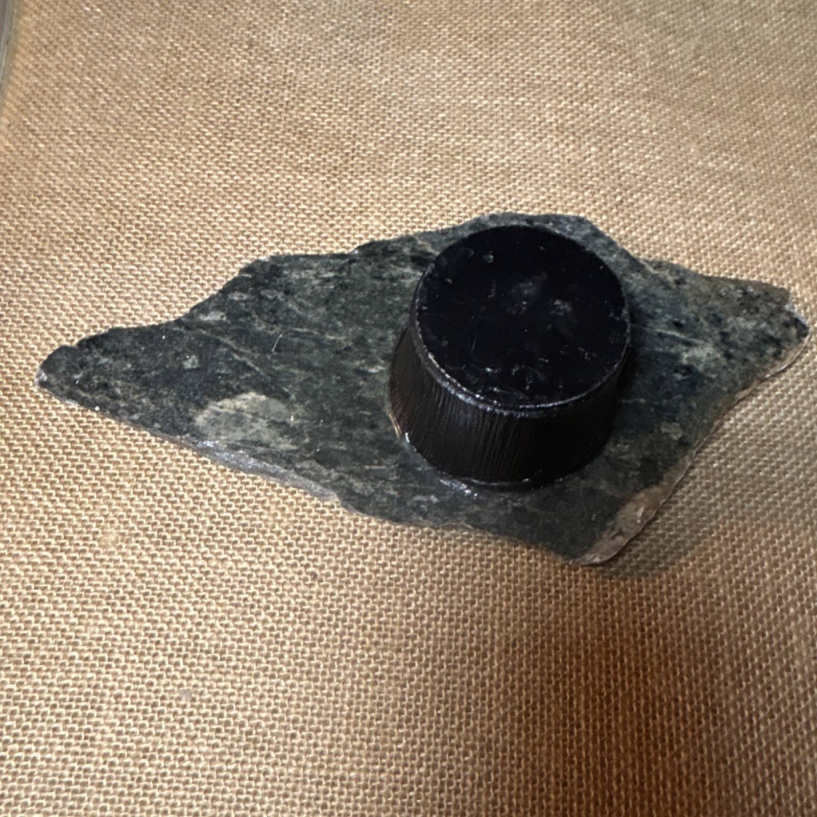 vintage slate stone ikebana vase traditional Japanese flower decor Metal Frog