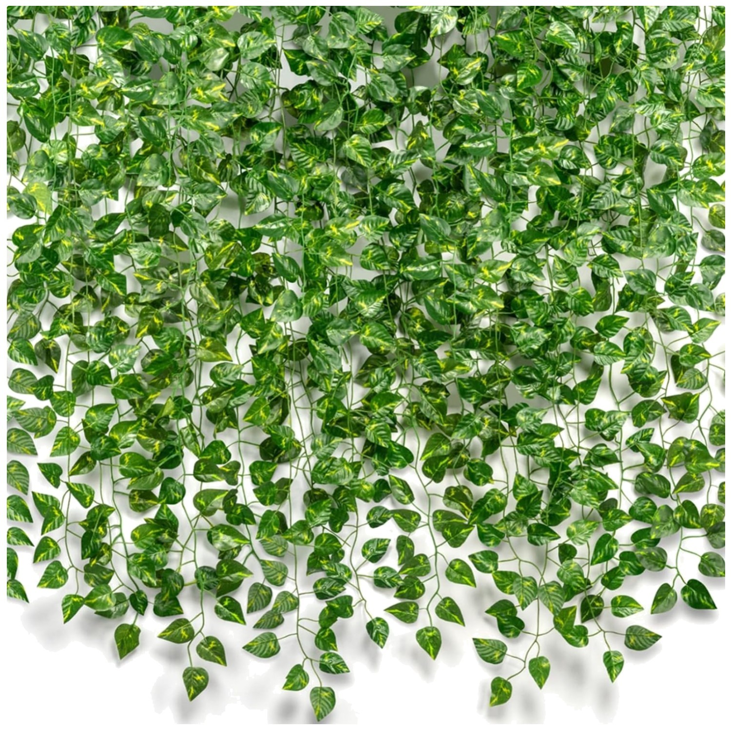 Artificial Ivy Vines Set – 72 Count, 7 Ft Each, UV Resistant