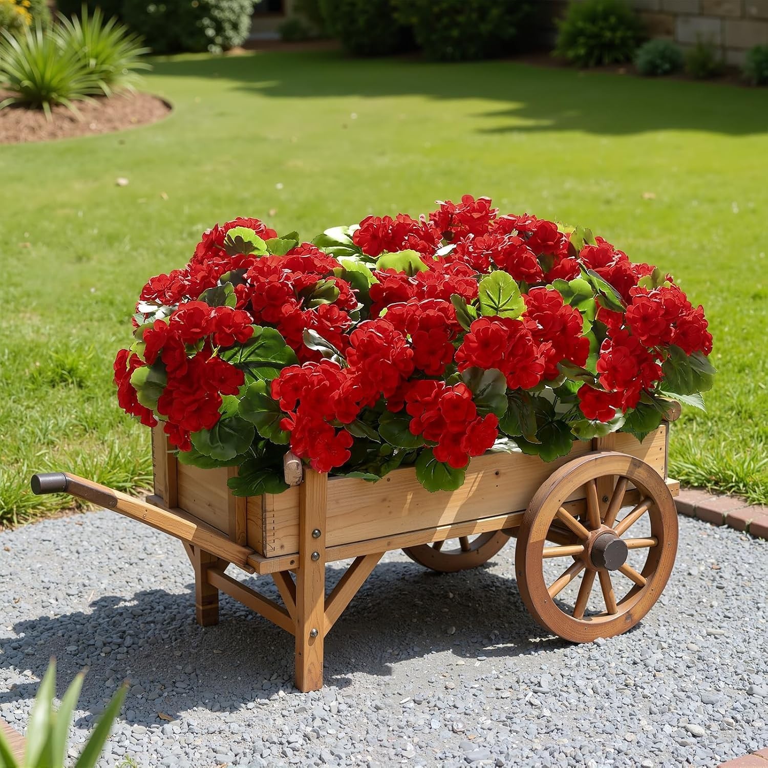 Charming 8 Bundles of Faux Geraniums – Indoor & Outdoor Spring Decor Must-Have