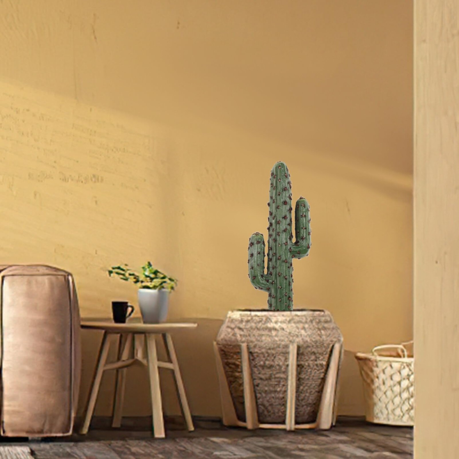 Artificial Saguaro Cactus, Fake Succulents Faux Cactus Artificial Cactus Deco…