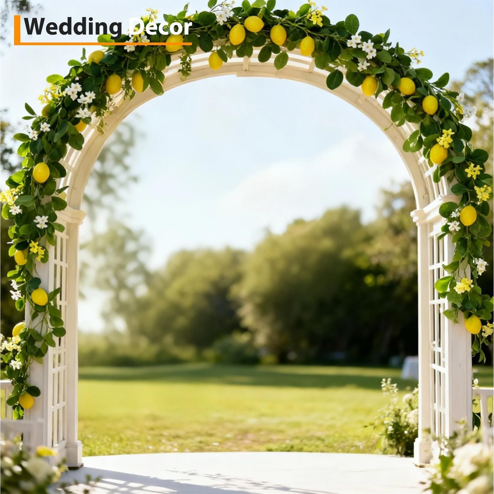 3 Pcs 6.56 ft Artificial Lemon Garland, Spring Summer Greenery Vines Garland …