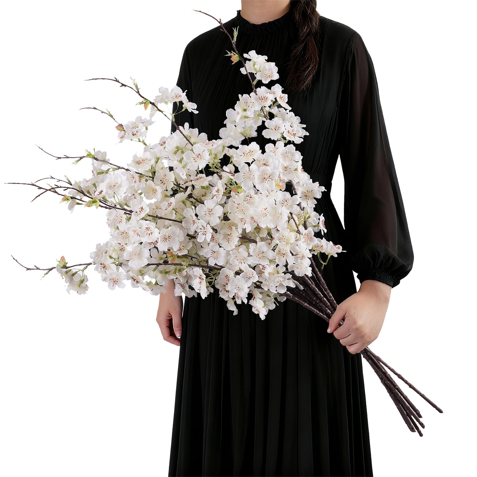 ENALGRE Artificial Cherry Blossom Branches 27.6In Silk Cherry Blossom Branche…